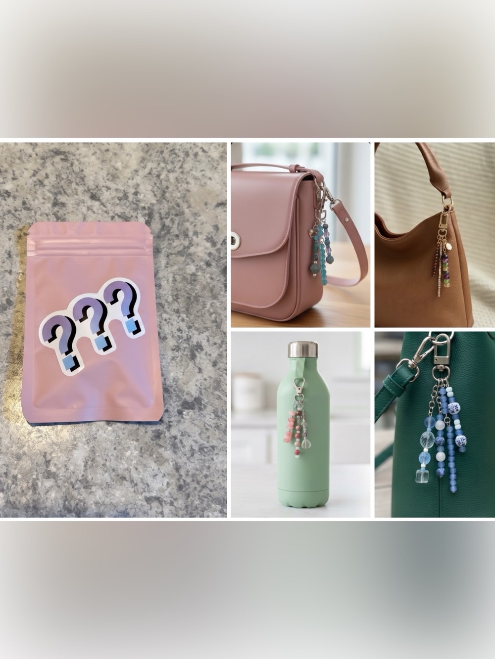 Mystery/Surprise Beaded Bag Charm Keychain for Bags & Bottles